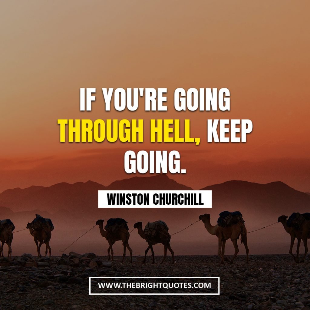 Winston Churchill motivational quote about life