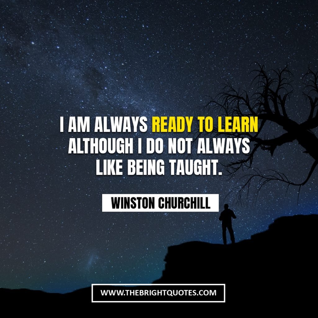 Winston Churchill quote about learning