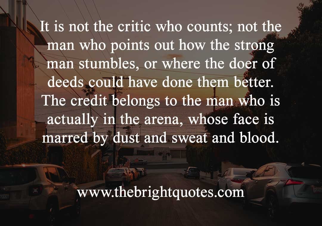 Theodore Roosevelt The man in the arena Quote