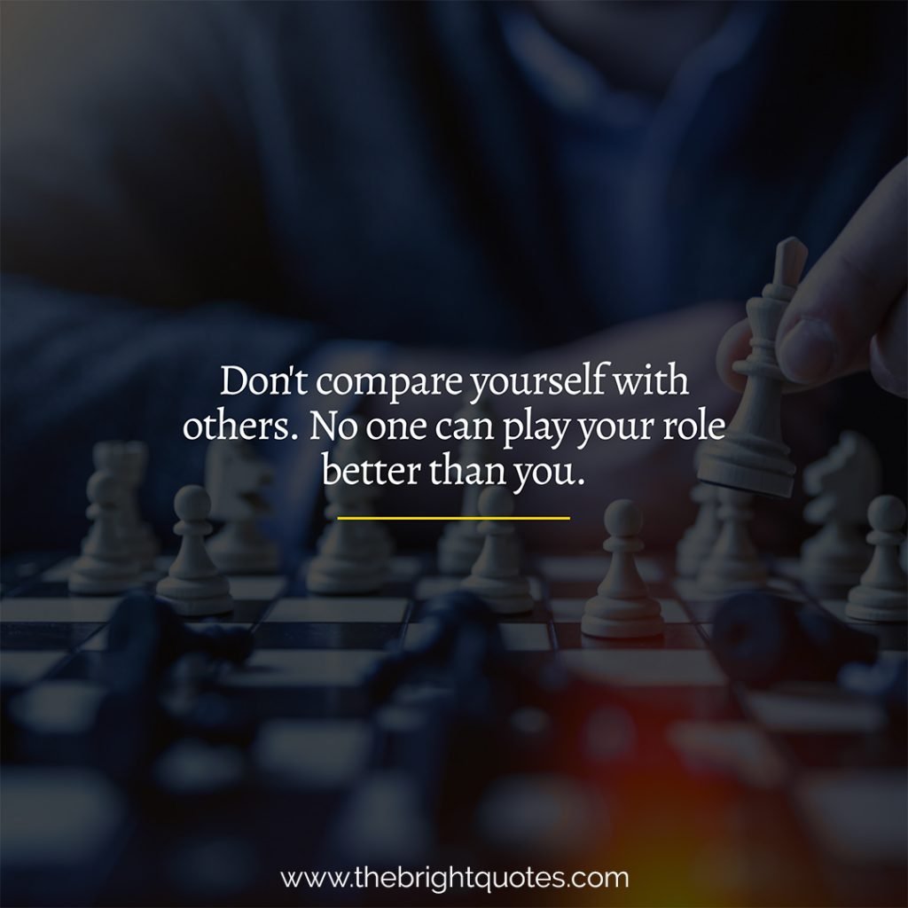 don't compare yourself with others