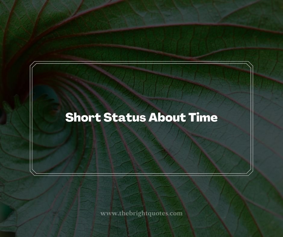 Short Status About Time
