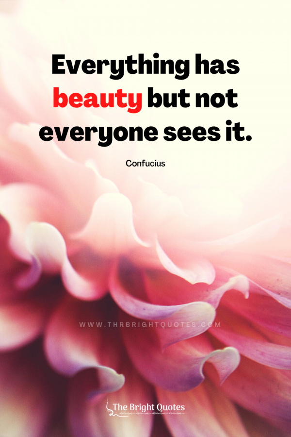 Everything has beauty but not everyone sees it. - The Bright Quotes