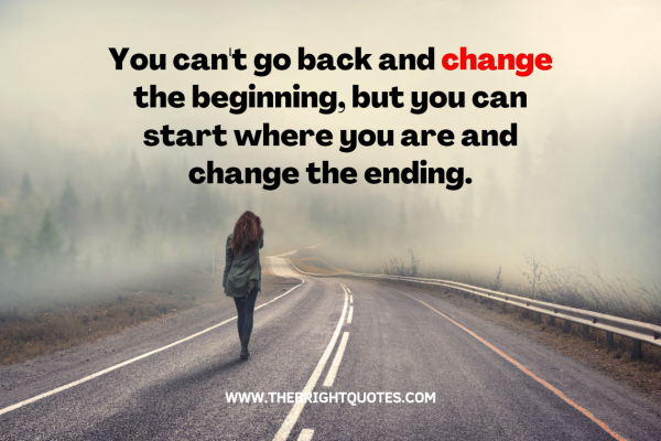 You can't go back and change the beginning. - The Bright Quotes